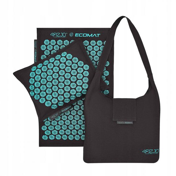 Килимок акупунктурний з подушкою 4FIZJO Eco Mat Аплікатор Кузнєцова 4FJ0421 Black/Blue (P-5907739316684) | Зображення 2