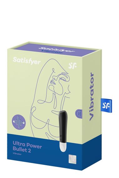 Вибропуля для целенаправленной стимуляции Satisfyer Ultra Power Bullet 2 Black Sex Aura | Зображення 4