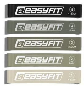 Резинки для фітнесу EasyFit MonoBand набір 5 шт (EF-1813-GY)