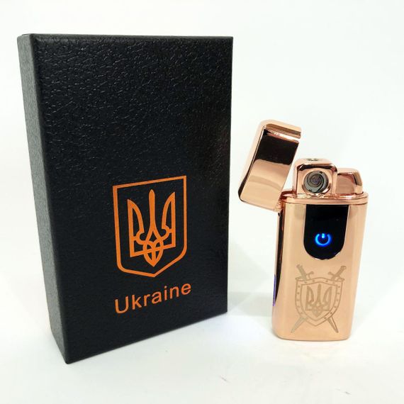 Электрическая и газовая зажигалка Украина с USB-зарядкой HL-431. EJ-514 Цвет: золотой | Зображення 9