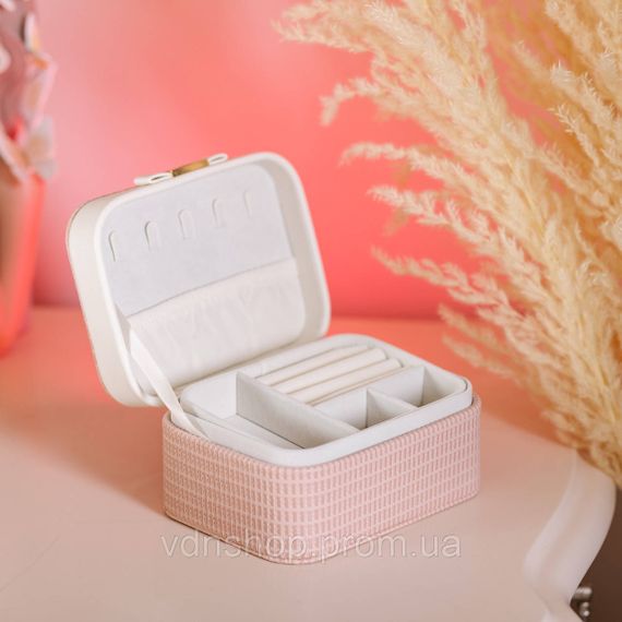 Шкатулка для украшений из эко кожи 15.5×11.5×8.5 органайзер для ювелирных изделий HP-5-37P | Зображення 5