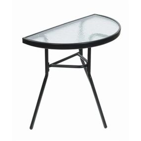Стол садовый полукруглый стеклянный Bonro B-1913 черный для балкона террасы улицы 42400945
