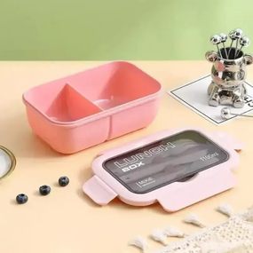Контейнер герметичний для їжі Lunch box, Ланч Бокс із поліпропілену для їжі з приладами та кришкою