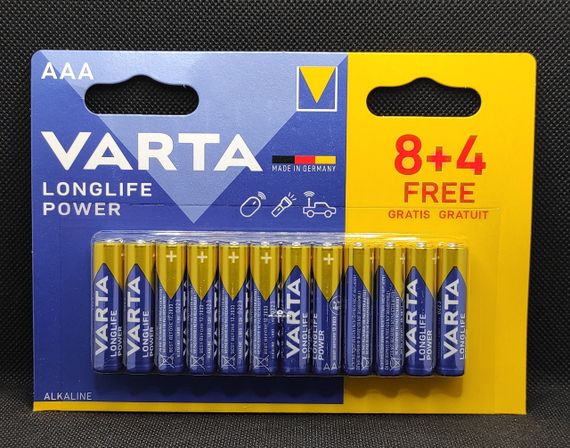 Батарейка мини-пальчиковая LR03 Varta LongLifePower ( 12шт. )