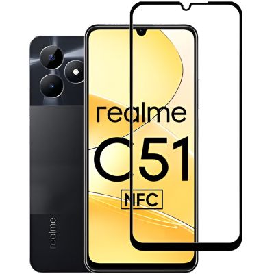 Стекло защитное BeCover Realme C51 Black (710301) | Зображення 1