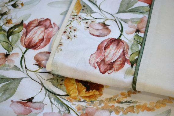 Постільна білизна Moss Digital Satin 200 x 220 см  Buket | Зображення 1