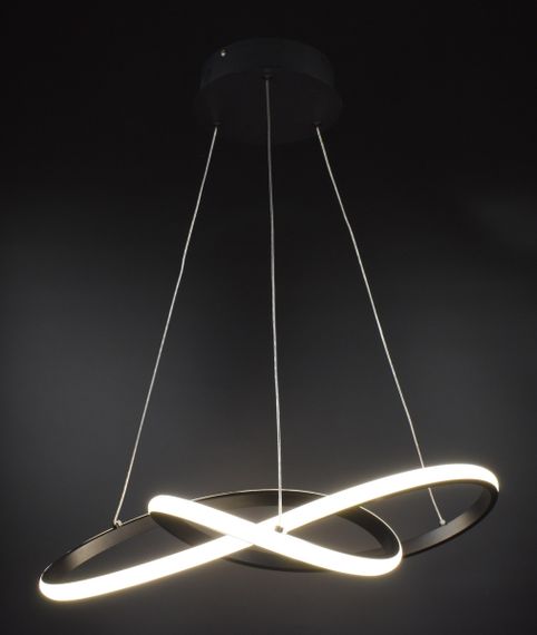 Люстра світлодіодна підвісна LED світильник для квартири на стелю лед 26980 Чорний 40-180х50х100 см. | Зображення 1