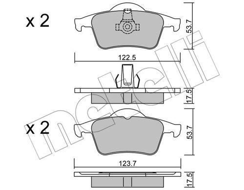 Колодки гальмівні задні Volvo S60 00-10 S70 97-00 S80 98-06 V70 95-08 XC70 Cross Country 97-07 22-0348-0 | Зображення 1
