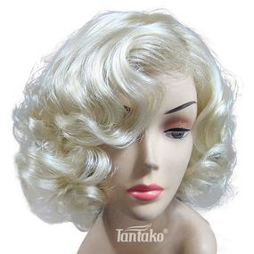 Перука коротка блонд в стилі Мерлін Монро світла кучерява вінтажна ретро, термостійке синтетичне волосся для косплею, зміни образу