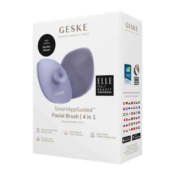 Щетка для лица GESKE Facial Brush 4в1 с держателем white, Фиолетовый | Зображення 7