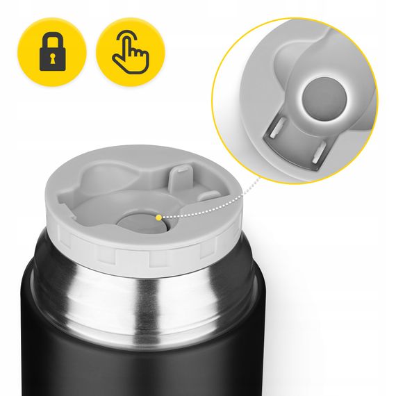 Термос для їжі Mountain Goat 0.72 л з ложкою Black (P-5905973406956) | Зображення 6