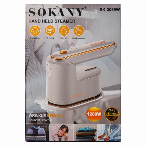 Отпариватель Sokany SK-3069  Ручной 1200 Вт белый | Зображення 9