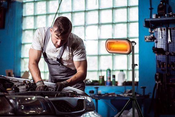 Інфрачервоний обігрівач Neo Tools 2 кВт, площа обігріву 24 кв.м., Чорний (90-032) | Зображення 2