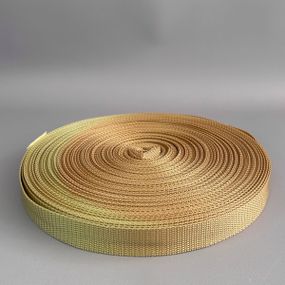 ЗНИЖКА-Стропа сумочна-ремінна, 2,5 см середньої жорсткості - карамельний