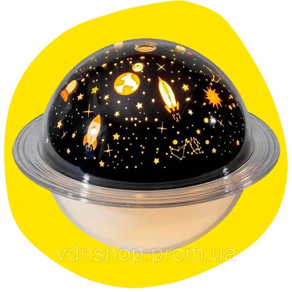 Світлодіодний нічник акумуляторний з usb сатурн, Нічні Світильник нічник в дитячу кімнату MF-45 | Зображення 4