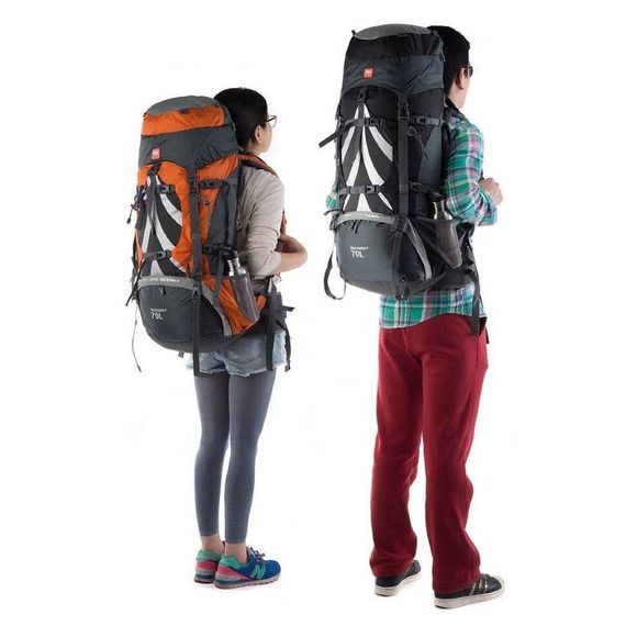 Рюкзак туристичний Naturehike NH70B070-B, 70 л + 5 л, помаранчевий | Зображення 3