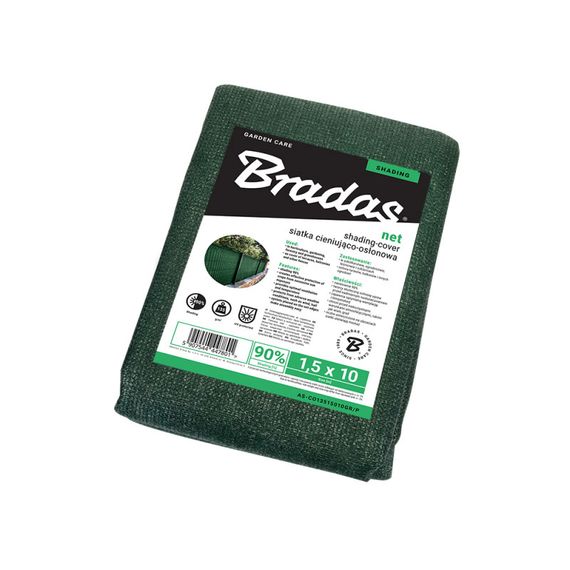 Сітка захисна Bradas 90% затінення 135 г/м² 1.5x10 м AS-CO13515010GR/P