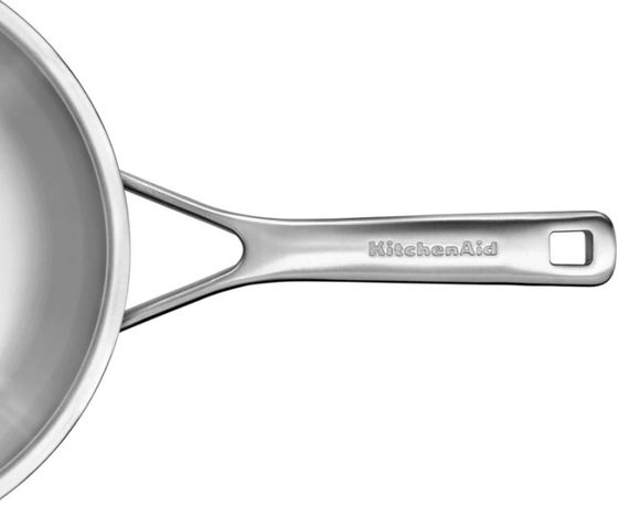 Сотейник со стеклянной крышкой KitchenAid MSS СС003251-001 24 см 3.1 л серебристый | Зображення 3