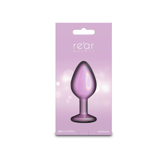 Анальна пробка NS Novelties Rear Assets — Iridescent Pink — Medium — Pink Sex Aura | Зображення 3