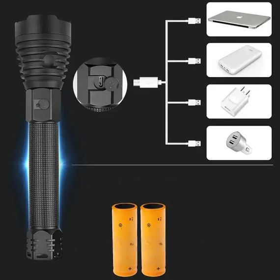 Тактичний ручний ліхтар з USB зарядкою XPRO BL 601 P90 (234562991_553) | Зображення 6