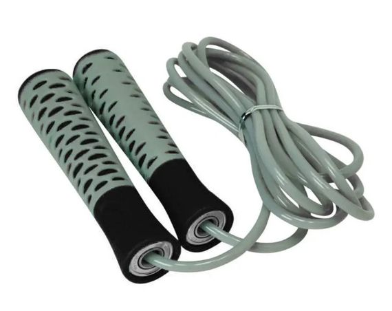 Скакалка PowerPlay 4206 Jump Rope PRO+ Сіро-чорна 2,75 м (PP_4206_Grey/Black) | Зображення 2