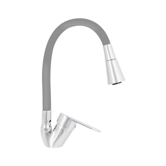 Смеситель для кухни Lidz Tani 008F3 с гибким изливом (k40) LDTAN008F3GCR39507 Chrome/Grey | Зображення 4