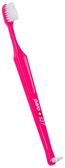 Дитяча зубна щітка paro® children toothbrush S27 м'яка, з монопучковою насадкою, рожева