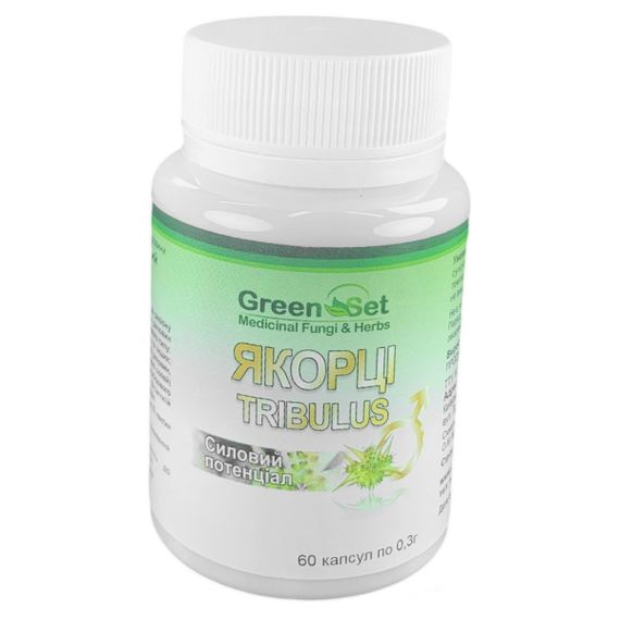 Трибулус GreenSet Якорцы - Tríbulus - Силовой потенциал 60 капсул