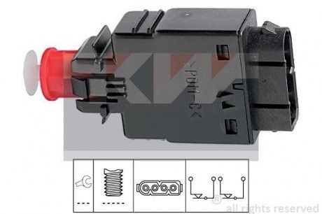 Вимикач датчик стоп сигналу LAND ROVER, OPEL OMEGA, BMW E32/E34/E36 90-99, KW (510081) | Зображення 1