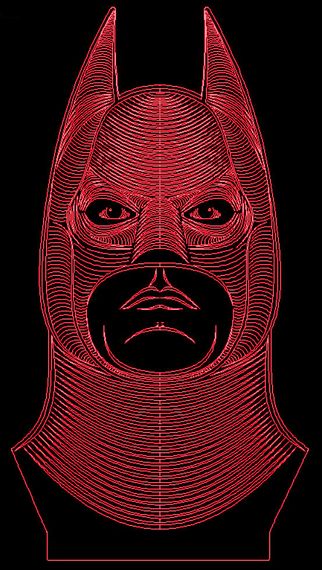 Акриловий світильник-нічник Бетмен червоний tty-n000733