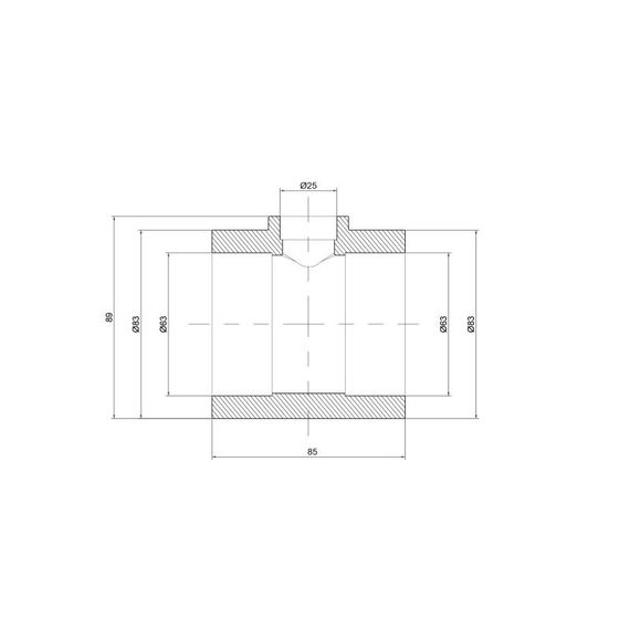 Трійник PPR Thermo Alliance 63х25х63 DSC112 | Зображення 1