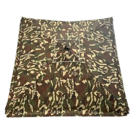 Зонт прямоугольный  2*3м с клапаном и металлическим каркасом черного цвета Камуфляжный