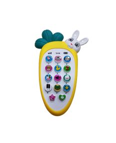 Телефон "Зайчик Звоня" 80650 WToys, на укр.языке, подсветка, сказки, песни, скороговорки, стихи, в коробке (6945717416567) Жёлтый