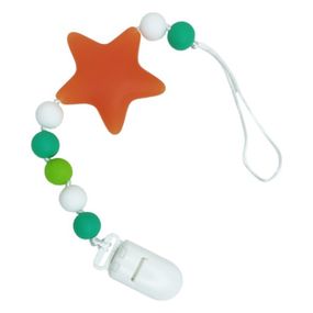 Цепочка для пустышки "Звезда" MGZ-0512(Orange) силиконовая