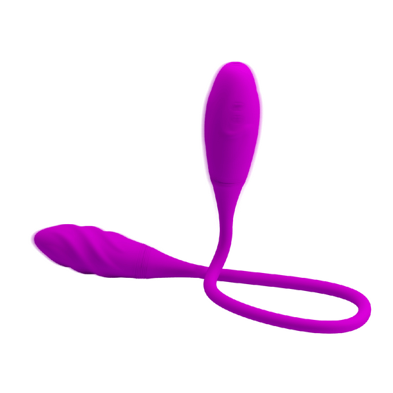 Двосторонній вібратор PRETTY LOVE Snaky Vibe, фіолетовий Sex Aura | Зображення 4