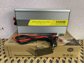Автоматический преобразователь 1500Вт (инвертор) 12v на 220v с зарядкой чистая синусоида