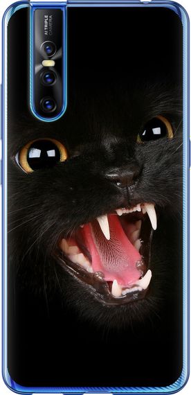 Чехол на Vivo V15 pro Чёрная кошка "932u-1763-17620"