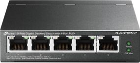 Коммутатор TP-LINK TL-SG1005LP 5xGE/4xPoE+ 40W неуправляемый 250м (TL-SG1005LP)