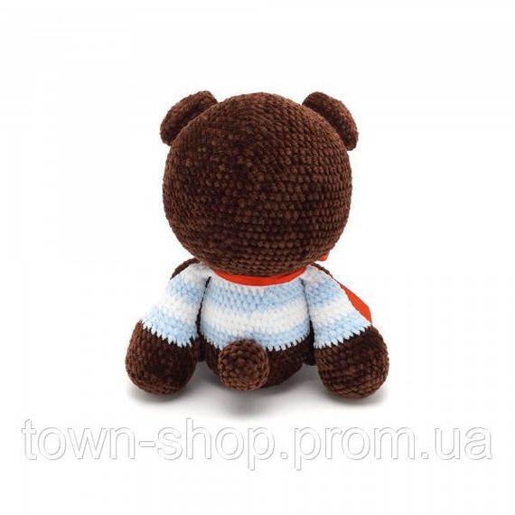 Вязаная игрушка амигуруми Мишка плюшевый 30см коричневый (27924) | Зображення 2
