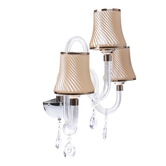 Бра настенное накладное классическое с абажуром BCL-496W/3 E14 WH | Зображення 1