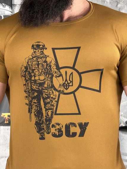 Тактична футболка, що відводить піт SABUR ЗСУ кайот ВТ5084 | Зображення 3