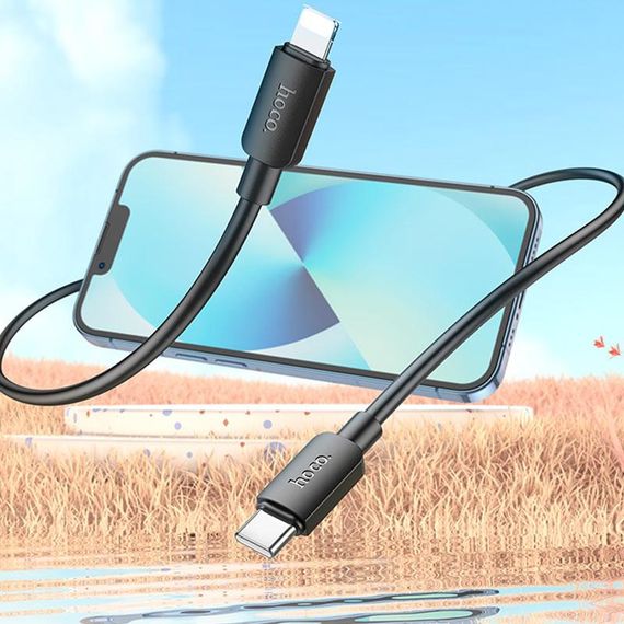 Дата кабель Hoco X96 Hyper Type-C to Lightning 20W (1m) Black | Зображення 4