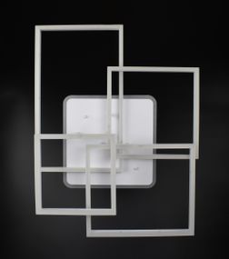 Люстра світлодіодна стельова LED світильник для квартири на стелю лед з пультом 26100 Білий 17х56х71 см.