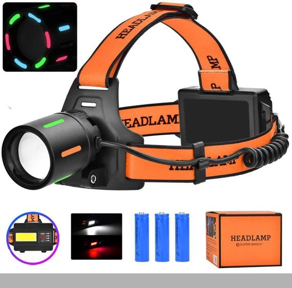 Ліхтар налобний з вбудованим Power Bank, XPRO, BL-T67-TG (47283-T67_265)