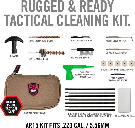 Набор для чистки оружия Real Avid AR-15 Gun Cleaning Kit Набор для чистки ар 5.56 Набор для чистки оружия 5.56 | Зображення 6