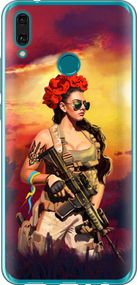 Чехол на Huawei Y9 2019 Украинка с оружием "5316u-1602-17620"