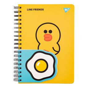 Блокнот YES 2в1 В5+В7 80арк.+20арк. Line Friends Sally клітинка (151780)