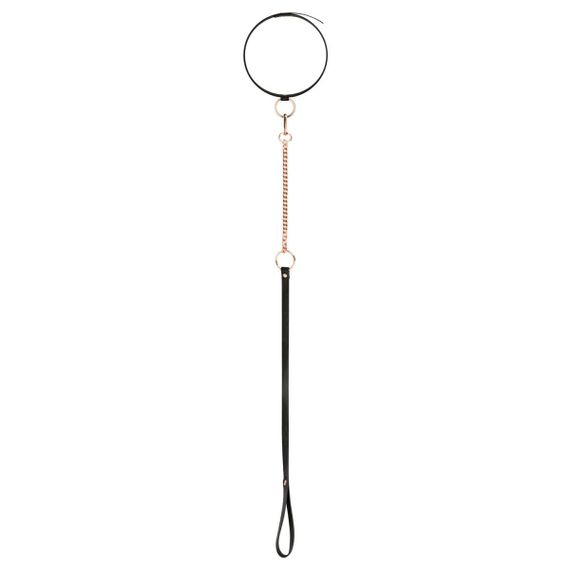 Нашийник з повідцем Rosy Gold Collar with Leash Чорний One Size | Зображення 2