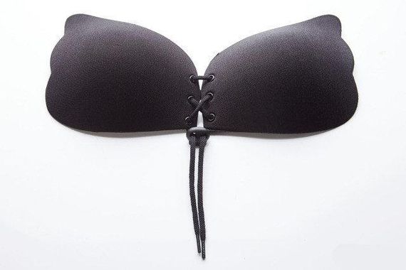 Бюстгальтер-невидимка Fly bra з ефектом, Push Up Ліфчик без бретельок, Невидимий C — Чорний | Зображення 5