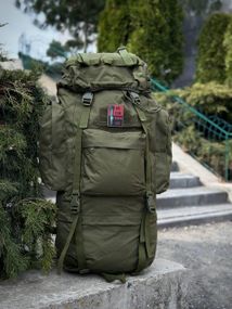 Рюкзак олива тактичний Каркасний 80л Olive Алюмінієва рама